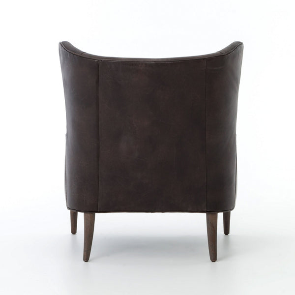 MARLOW WING CHAIR-VINTAGE BLACK
