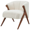 Florence Fabric Accent Chair In Shearling Beige