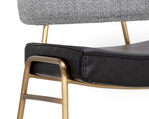 BRINLEY BARSTOOL - GOLD - NIGHTFALL BLACK / CHACHA GREY