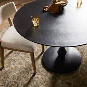 Daffin Round Bistro Table - Black Antique