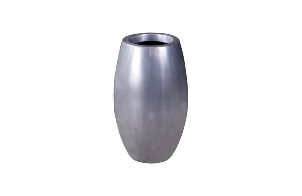 Elonga Planter, Polished Aluminum, Small