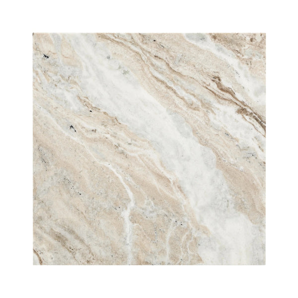 Bexly Marble Square End Table in Rusty Gray