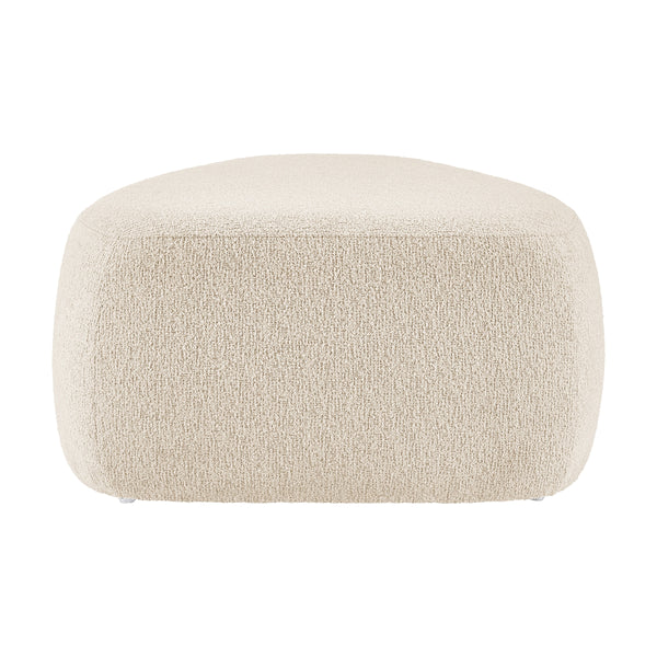 Carlese Boucle Big Ottoman, Palladian Beige