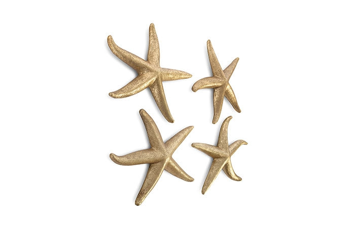 Star Fish, Gold Leaf, Set Of 4, Medium