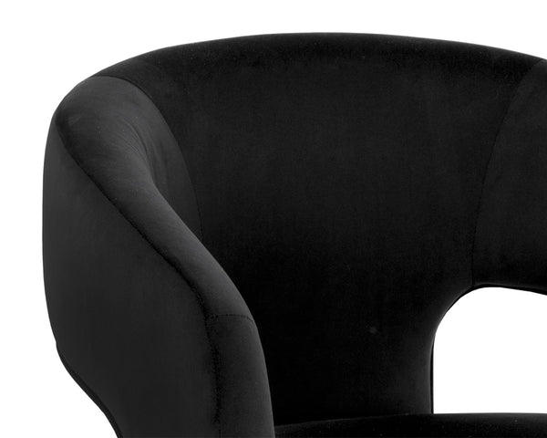 ISIDORE DINING ARMCHAIR - ABBINGTON BLACK
