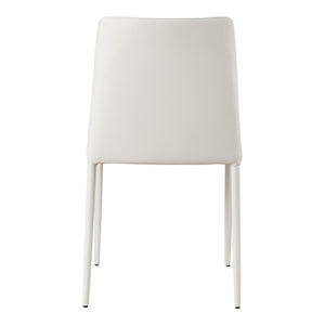Nora Dining Chair Set in White Vegan Leather