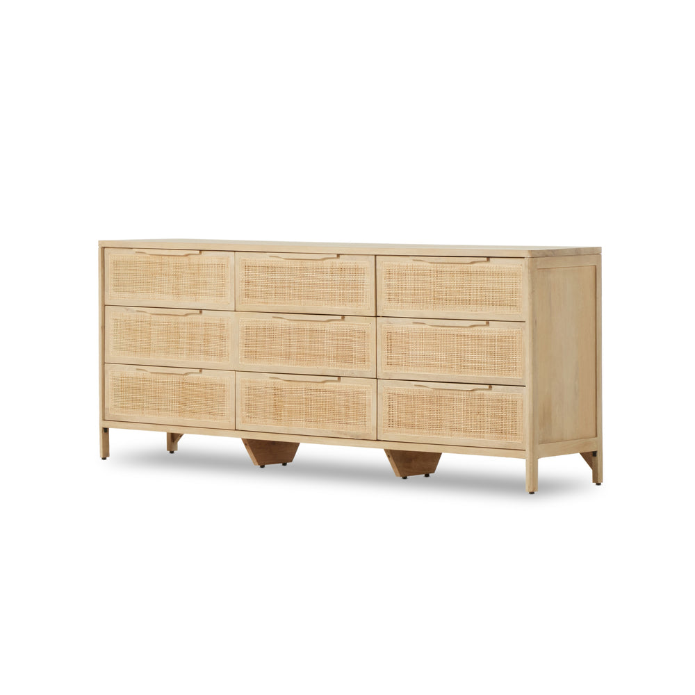 Sydney 9 Drawer Dresser In Natural Mango