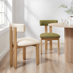 Hailey Boucle Dining Side Chair, Palladian Green