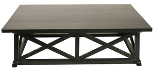 Sutton Mahogany Coffee Table in Hand-Rubbed Black