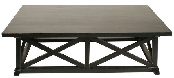 Sutton Mahogany Coffee Table in Hand-Rubbed Black