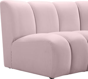 Lynda 2pc. Modular Sectional In Pink Velvet