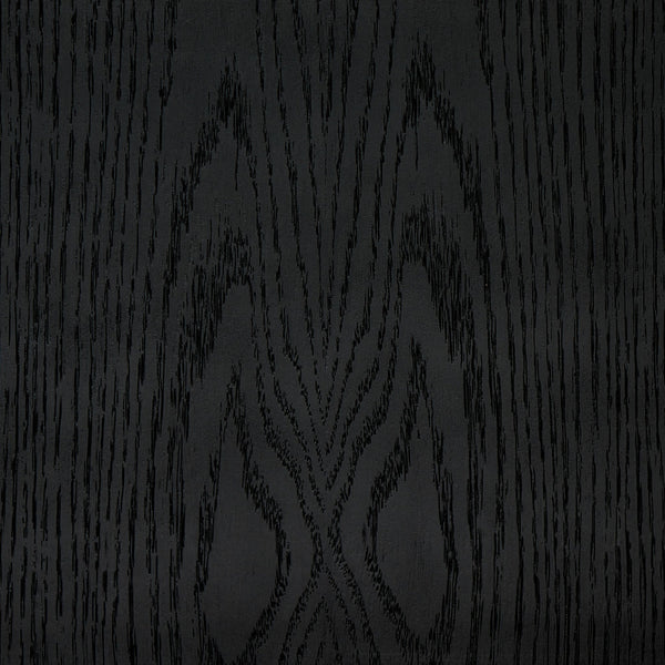 Hayward Cabinet In Black Oak-Black Aluminum-Black Iron