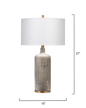 Annex Cement Table Lamp with Linen Shade
