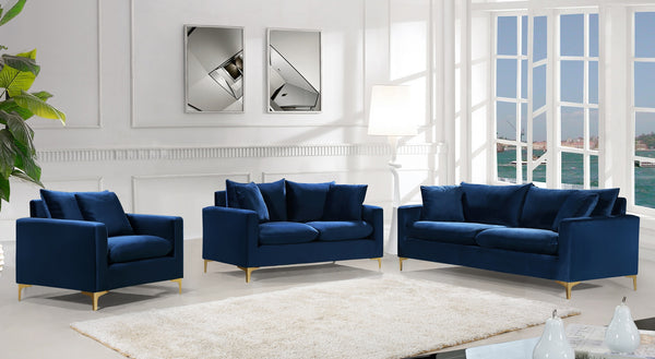 Lucy Chair In Navy Velvet