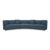 Fraser 3 Piece Modular Sectional in Deep Blue