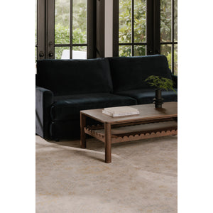 Wiley Coffee Table in Vintage Brown with Shelf