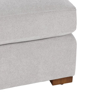 Audrey Ottoman Elite-Gray with Feather & Down Cushion