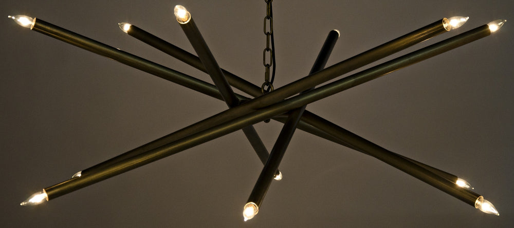 Ikram Chandelier, Metal with Brass Finish