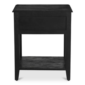 Moe's Corrine Nightstand in Antique Black Mango Wood