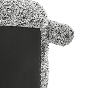 Maverick Boucle Accent Arm Chair, Speckled White 