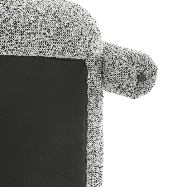 Maverick Boucle Accent Arm Chair, Speckled White 