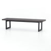 Judith Outdoor Dining Bench In Metal Base