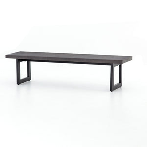 Judith Outdoor Dining Bench In Metal Base