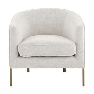 Harrod Fabric Accent Arm Chair In Boucle Beige