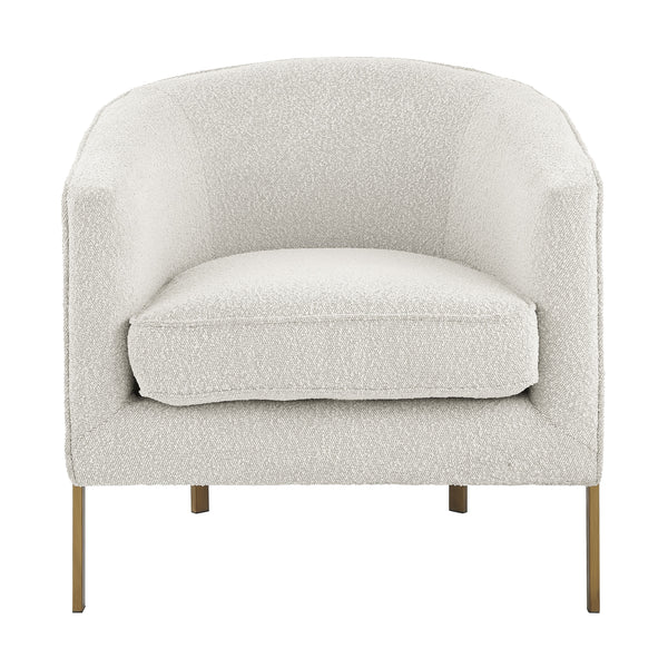 Harrod Fabric Accent Arm Chair In Boucle Beige