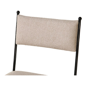 Moe's Posta Dining Chair with Soft Fabric Upholstery