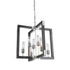 Gatehouse 8 Light Chandelier (Dark Pine & Brushed Nickel) in Dark Pine & Brushed Nickel