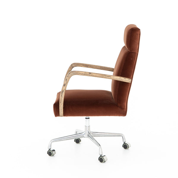 BRYSON Traditional DESK CHAIR-BURNT AUBURN