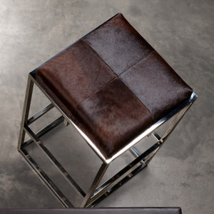 Shelby Hide Counter Stool, Espresso