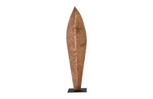 Carved Leaf on Stand, Copper Leaf, Large