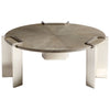 Arca Coffee Table In Weathered Oak And Stainless Steel
