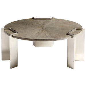 Arca Coffee Table In Weathered Oak And Stainless Steel