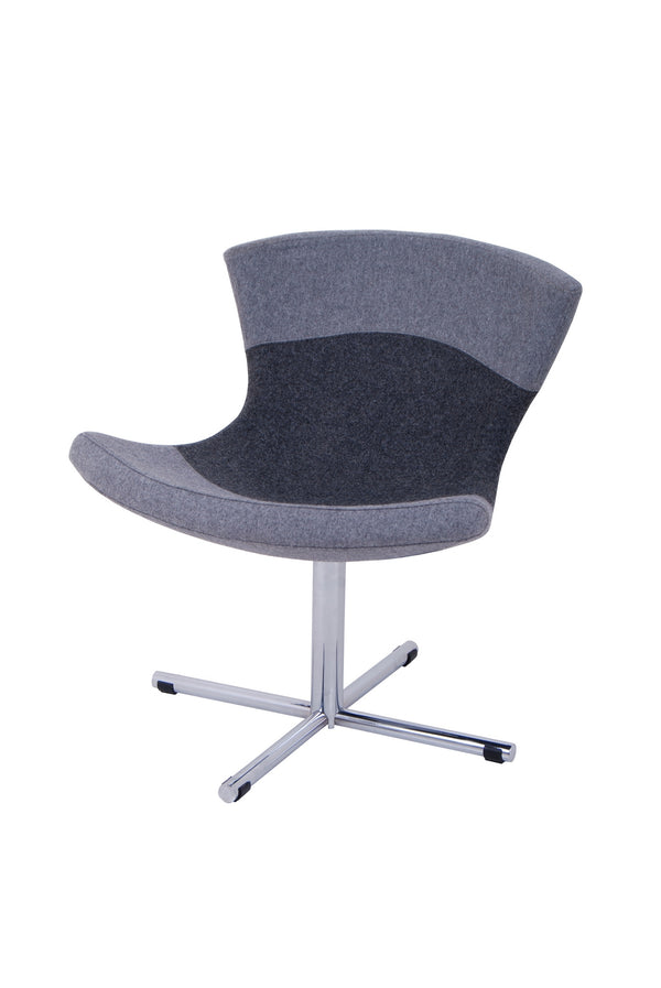 pearl lounge in light and dark grey wool