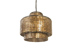 Armor Chandelier, Brass