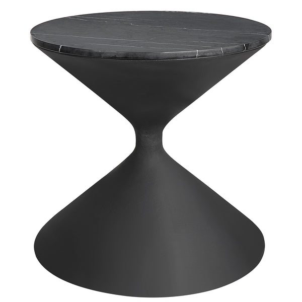 Time's Up Hourglass Shaped Side Table