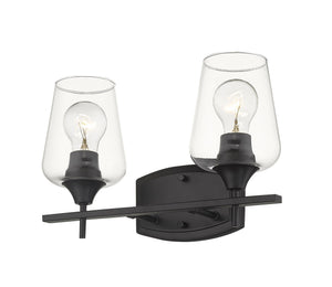 Joliet 2 Light Vanity in Matte Black Finish