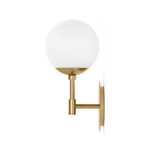 Sunset Sconce In Burnished Brass And Opal Matte Glass