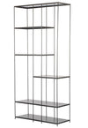 ETTA Bookshelf in tall-metal shelves/industrial black frame