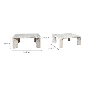 Moe's Segment Coffee Table in Ashen Grey Marble