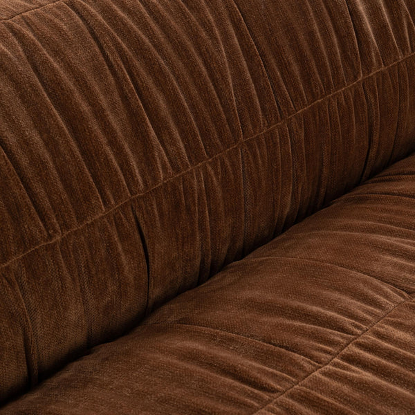 Afeela Upholstered Sofa - Bronze, Polyester & Wood