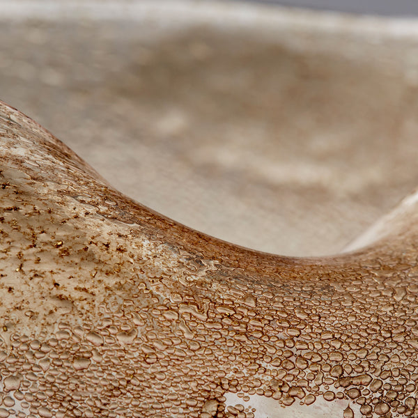 Wide Prospero Vase in Purple and Gold Dust