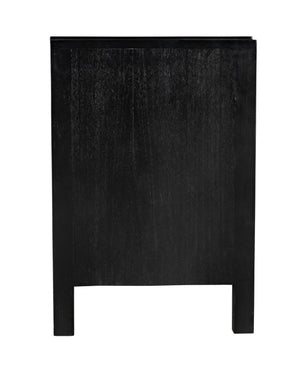 Weston Sideboard, Hand Rubbed Black with Light Brown Trim