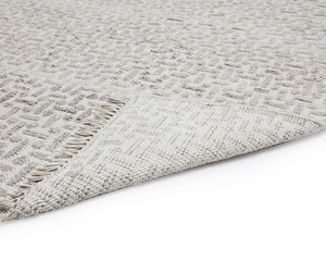 INGRID HAND-KNOTTED RUG - GREY / IVORY - 8' X 10'