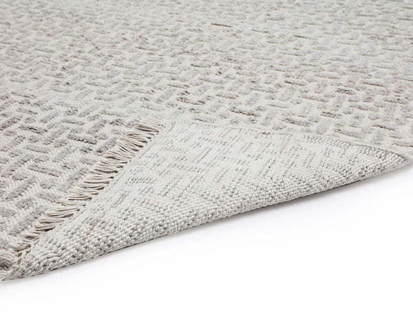 INGRID HAND-KNOTTED RUG - GREY / IVORY - 8' X 10'