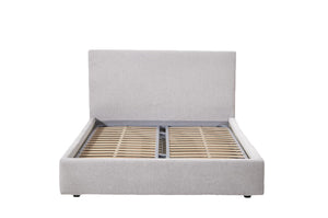 ELLA Storage KING Bed in greige tweed