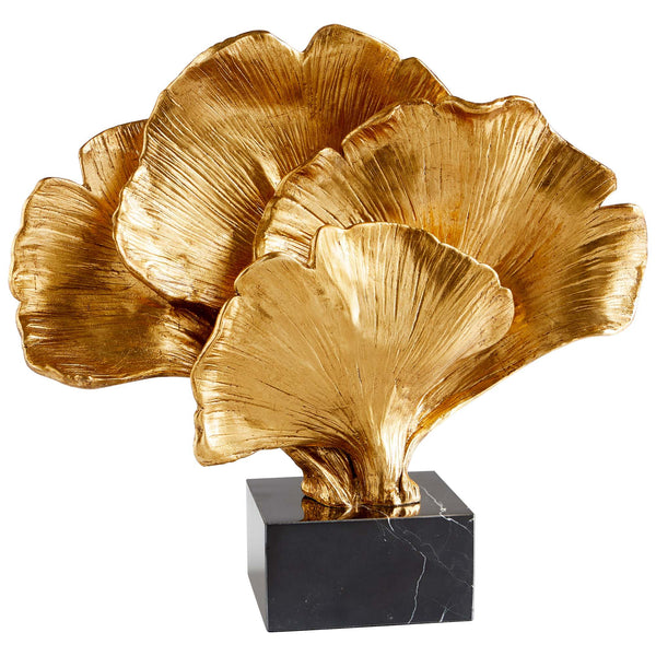 Gilded Bloom Sculpture In Gold